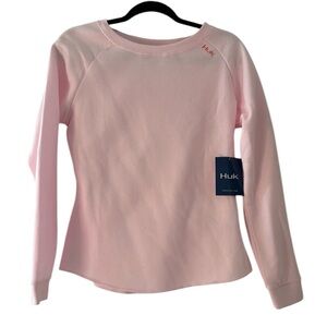 NWT women’s size small huk fleece pullover light pink